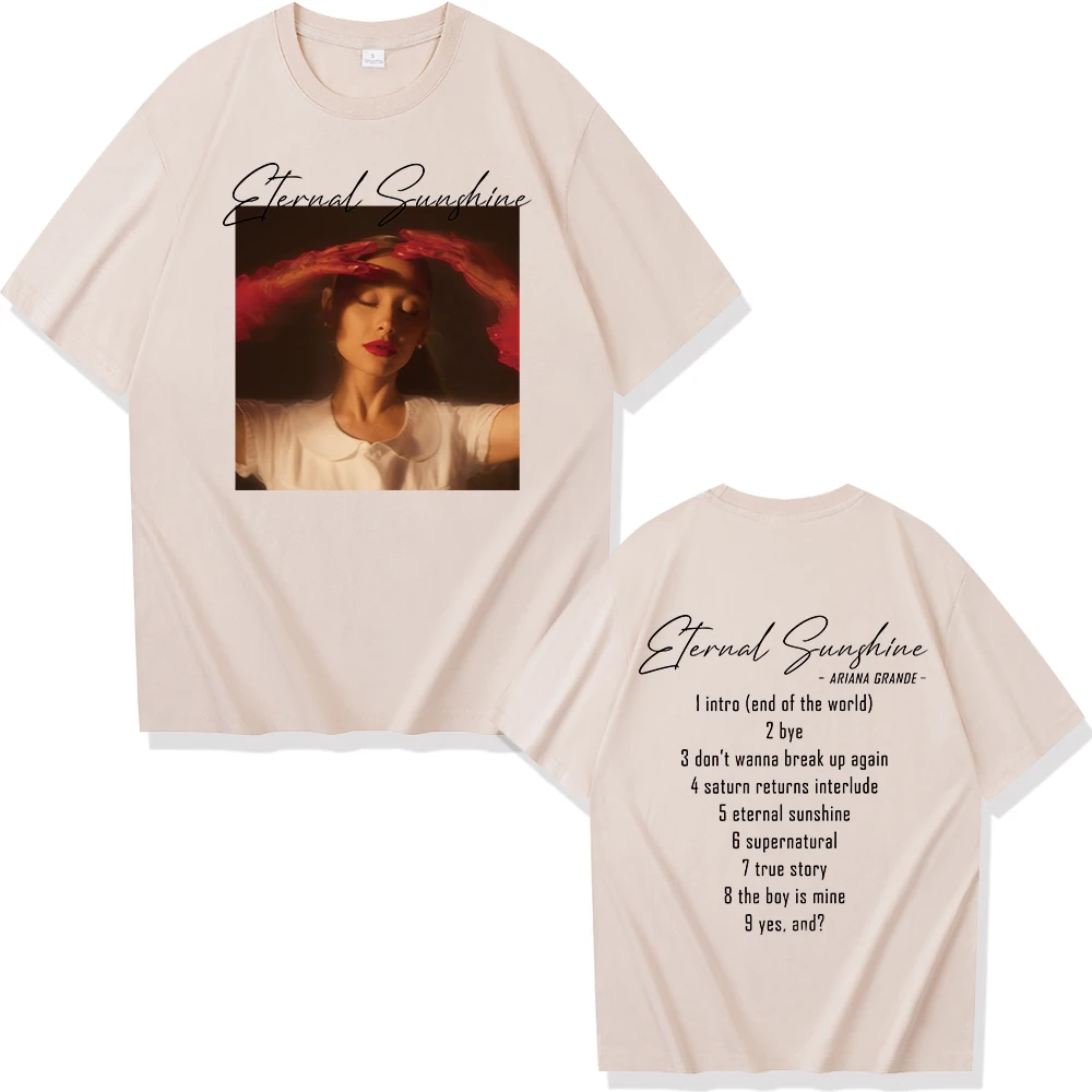 Ariana Grande Eternal Sunshine 2024 T-Shirts Summer Shirts Short Sleeve Man Woman Fans Gift Unisex