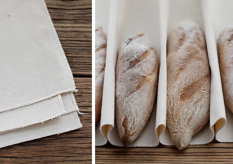 bandezid Panno di Lino fermentato in Pasta per Panettiere per Pane Fornitura di Pane Panno di Lino Stuoia di Cottura Pasticceria Strumenti da Cucina