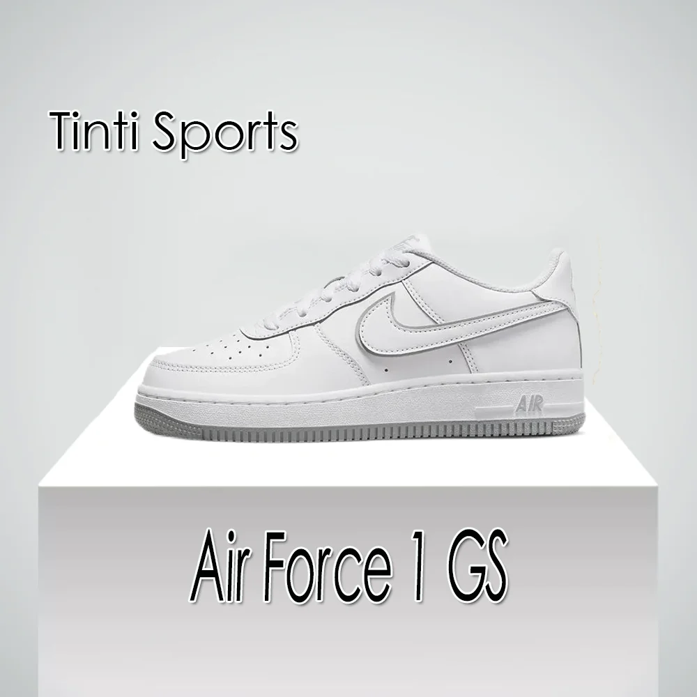 Nike Air Force 1 GS Women's Casual Board Shoes Comfortable and versatile Lightweight Sneakers Black and White Color