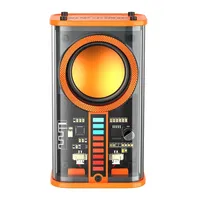 Transparent Mecha Style Bluetooth Speaker Wireless Audeo Player Lighting 360 Subwoofer Surround TWS Stereo Vocal Type-C Charging