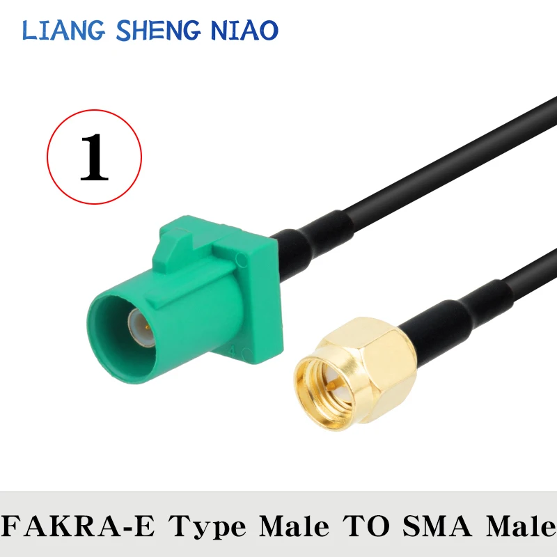 Fakra E Male/Female RG174 Coaxial Cable for Car Satellite Radio GSM Cellular Phone 50Ohm for Car Telematics Extension Cable