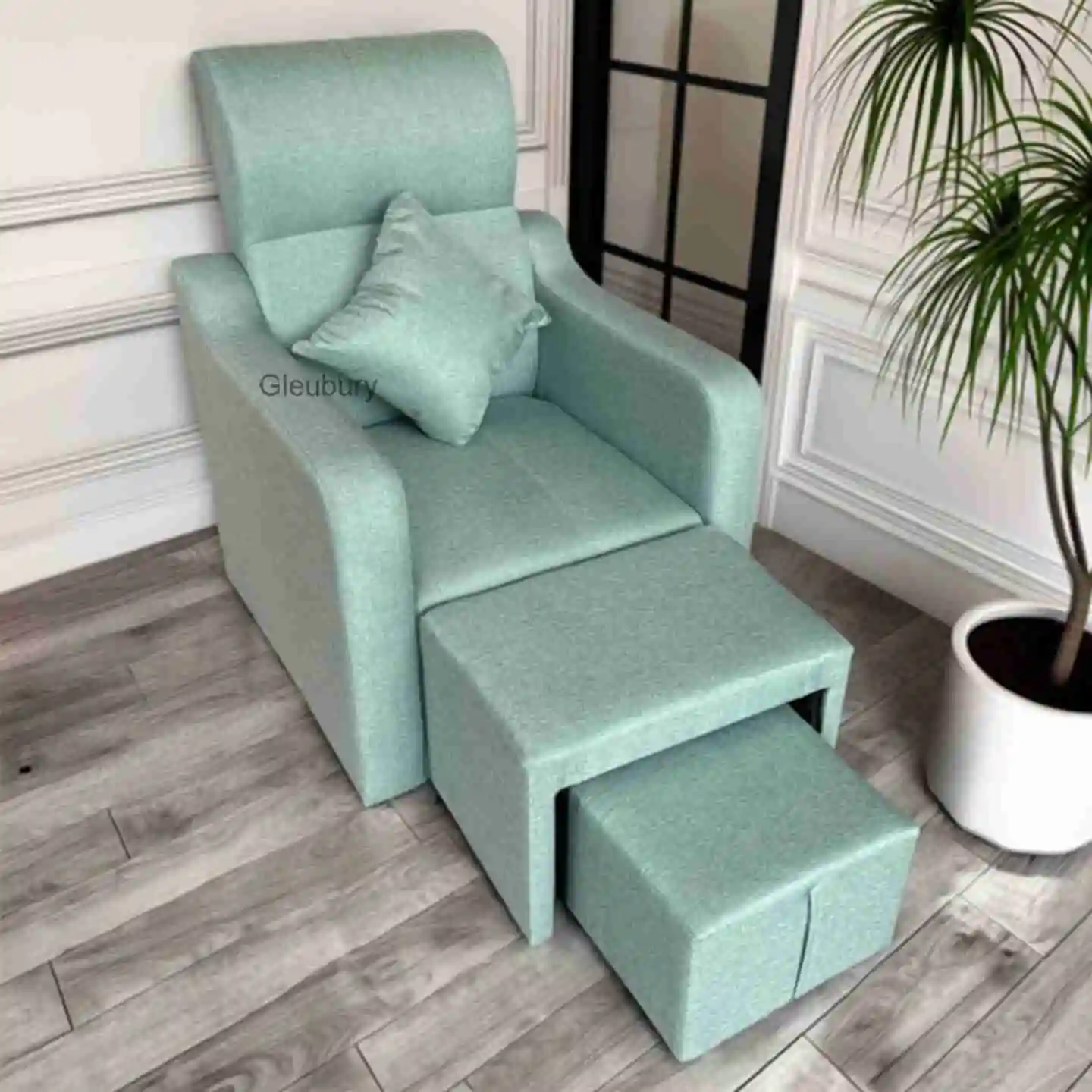 Manual model, flat design, unique handmade manicure chair, single-person foot bath stool, pedicure chair, high-elastic