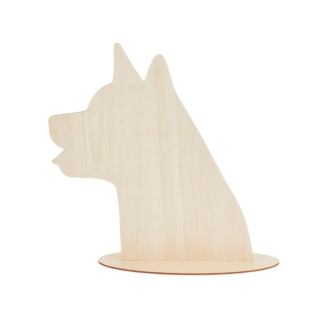 

DIY Dog Silhouette Display Stand Removable Decorative Wood Pet Bib Display Rack Easy To Assemble Photography Props