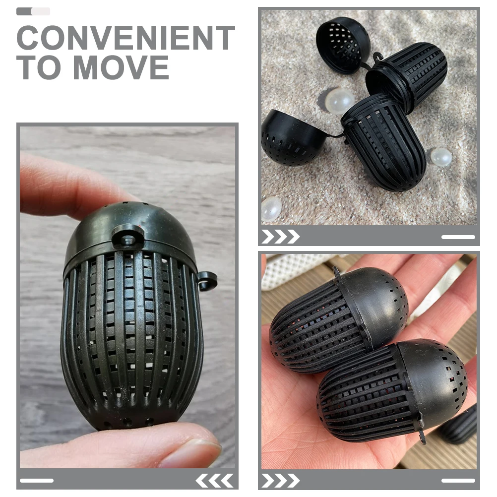 

10pcs Bait Cage Fishing Lure Holder Loach Feeders Plastic Trap Carp Fishing Lure Basket Holder Equipment Bait Box Supplies