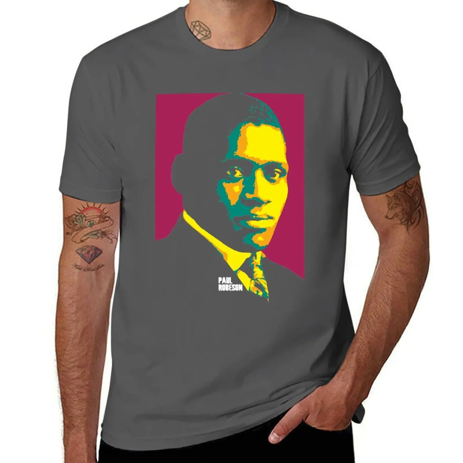 

Paul Robeson. Paul Leroy Robeson v4 T-Shirt Casual Basic Short Sleeve T-Shirt