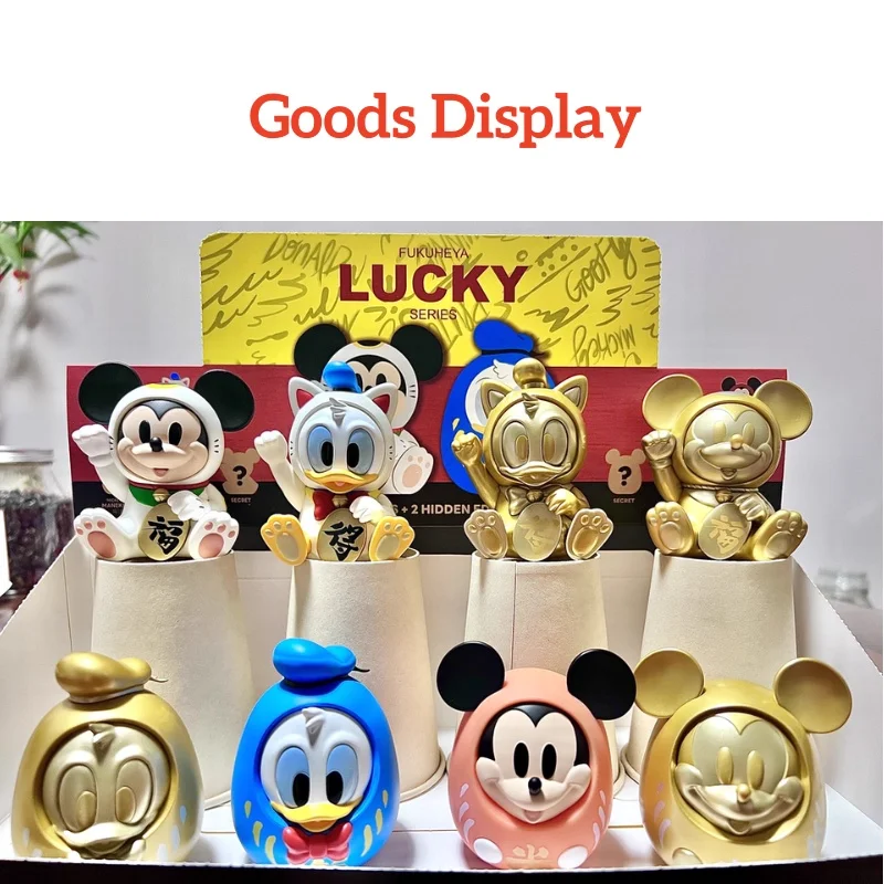 

New Disney Lucky Series Blind Box Lucky Meow Mickey Donald Duck Model Figurine Hand-Made Ornaments Collection Toy Gifts