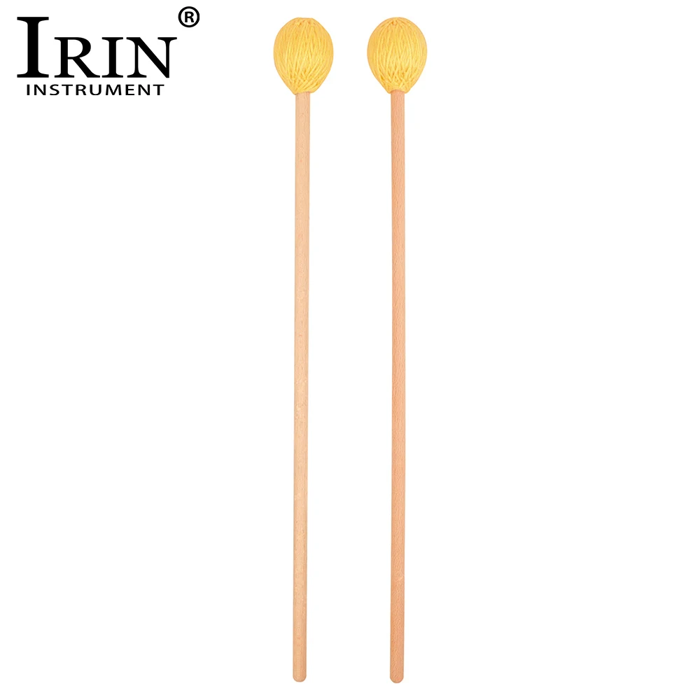 IRIN Marimba Mallets Middle Stick Yellow Xylophone Mallet Drum Sticks Maple Handle Percussion Instrument Accessories Mallet