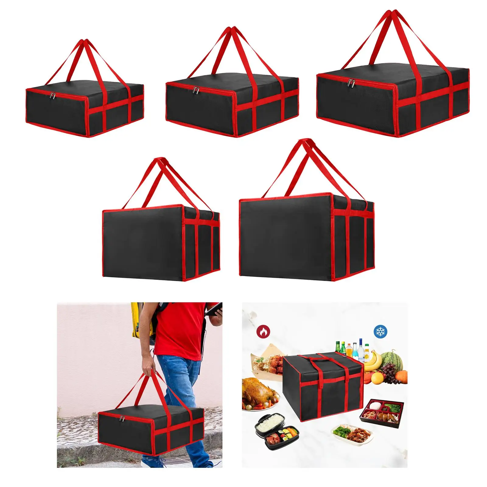 Pizza Insulated Bag for Deliveries Pizza Warmer Bag Food Carrier for Shopping