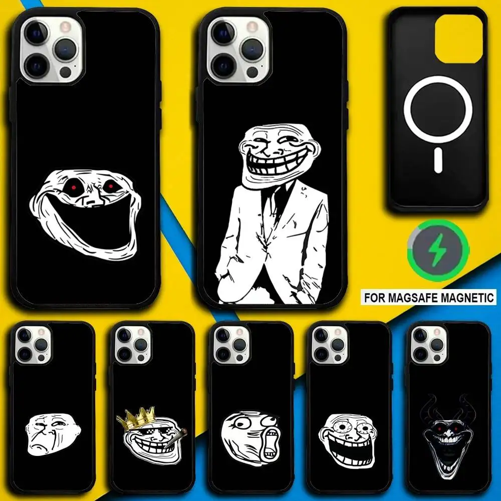 

T-Trollfaces Comics Memes Phone Case For iPhone 16,15,14,13,12,11,Pro,Max,Plus,Mini,SE4,E Magnetic Magsafe Wireless Charging