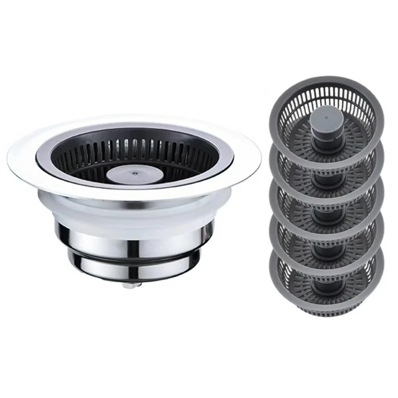 สแตนเลสท่อระบายน้ำกรอง Bounce Cores ปลั๊กท่อระบายน้ำอ่างล้างจานอ่างล้างหน้าตะกร้าระบายน้ำอ่างล้างจานสำหรับห้องน้ำห้องครัว