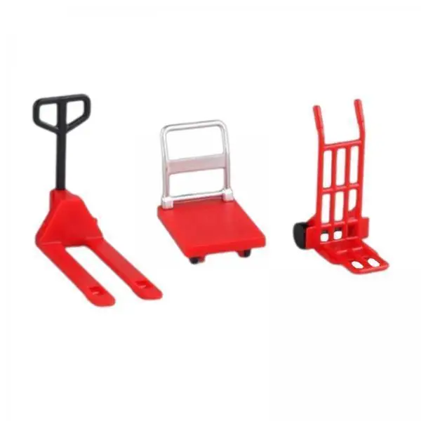 

Miniature Cart Pushcart Forklift Bulldozer Toy Set Dollhouse Vehicle Accessories for Kids Play 1 12 Scale