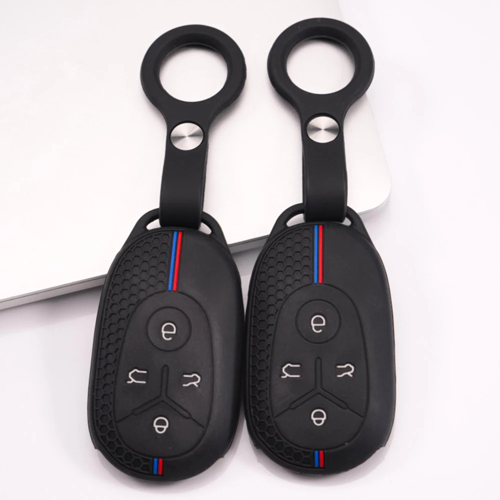 Key Fob Case With Keychain For Geely EX2 GEOME EX2 MMEX2 Max Xingyuan Galaxy Light Star Wishes Proton EMAS Full Coverage Stylish