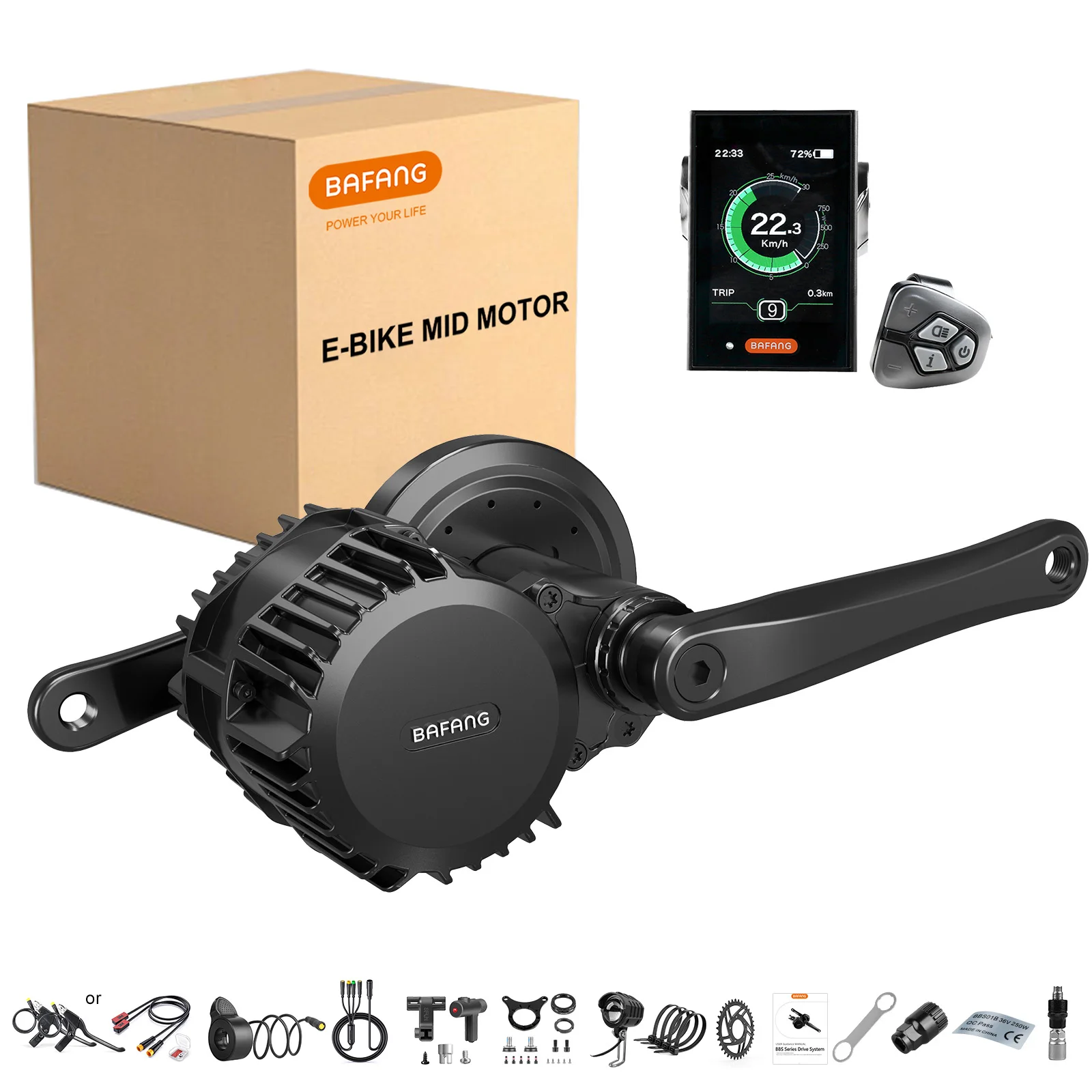 Bafang G320 48V 52V 1000W BBSHD Mid Drive Motor Conversion Kits with Integrated Controller BB 68mm 100mm 120mm for Ebike DPC18