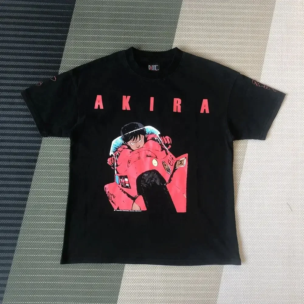 SAINT OF MICHAEL Akira grafika KISS hiphopowy nadruk Streetwear odzież w stylu vintage luźny top w dużych rozmiarach T-Shirt męski unisex