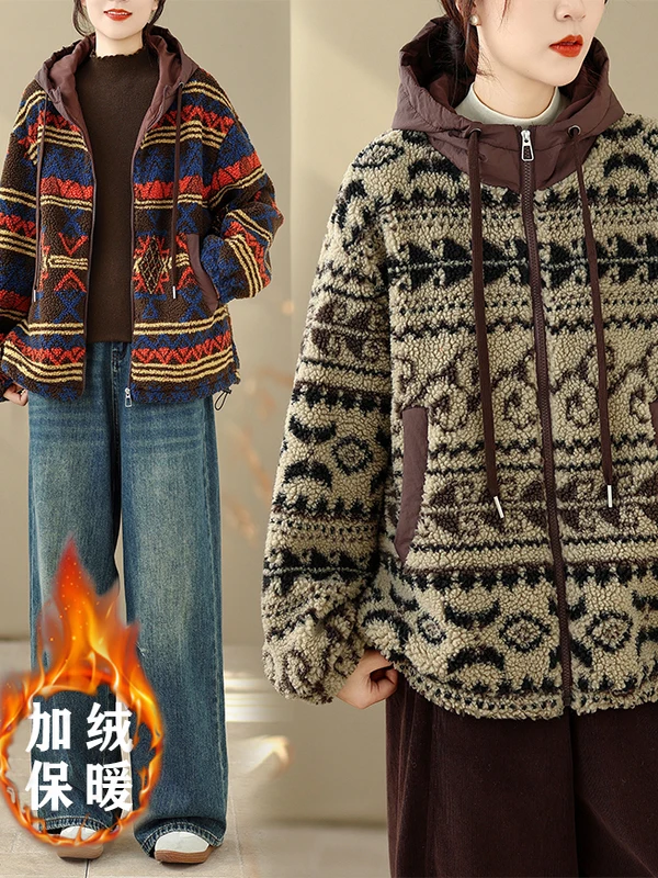 

Authentic 2025 Autumn Winter Thiened Women's Cardigan Outerwear Furry Open-irt Sle Warm Coat New Arrival Cotton Jaet