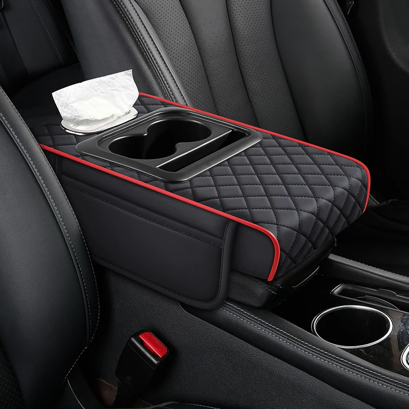 Artificial Leather Car Armrest Box Pad for Mitsubishi Lancer Asx Outlander Pajero Nissan Qashqai J11 Juke Kicks Car Accessories view 5