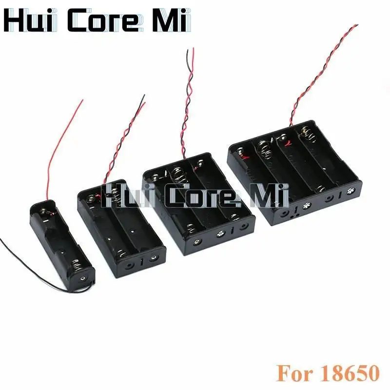 Hot Sell1X 2X 3X 4X 18650 Battery Holder Storage Box Case 1 2 3 4 Slot Battery Container With Wire Lead For Arduino DIY KIT