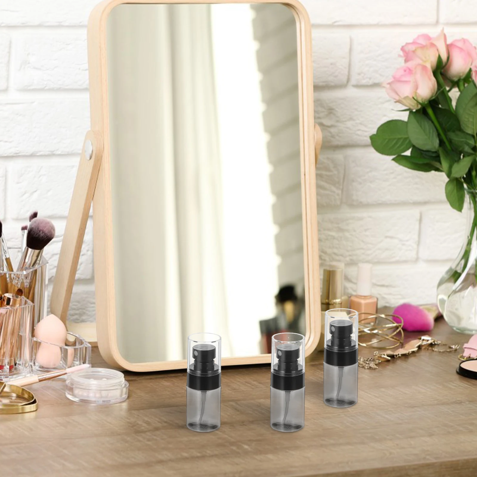 

3pcs Pet Spray Bottles Size Empty Lotion Dispenser Portable Refillable Containers For Face Cream Shampoo Toiletries
