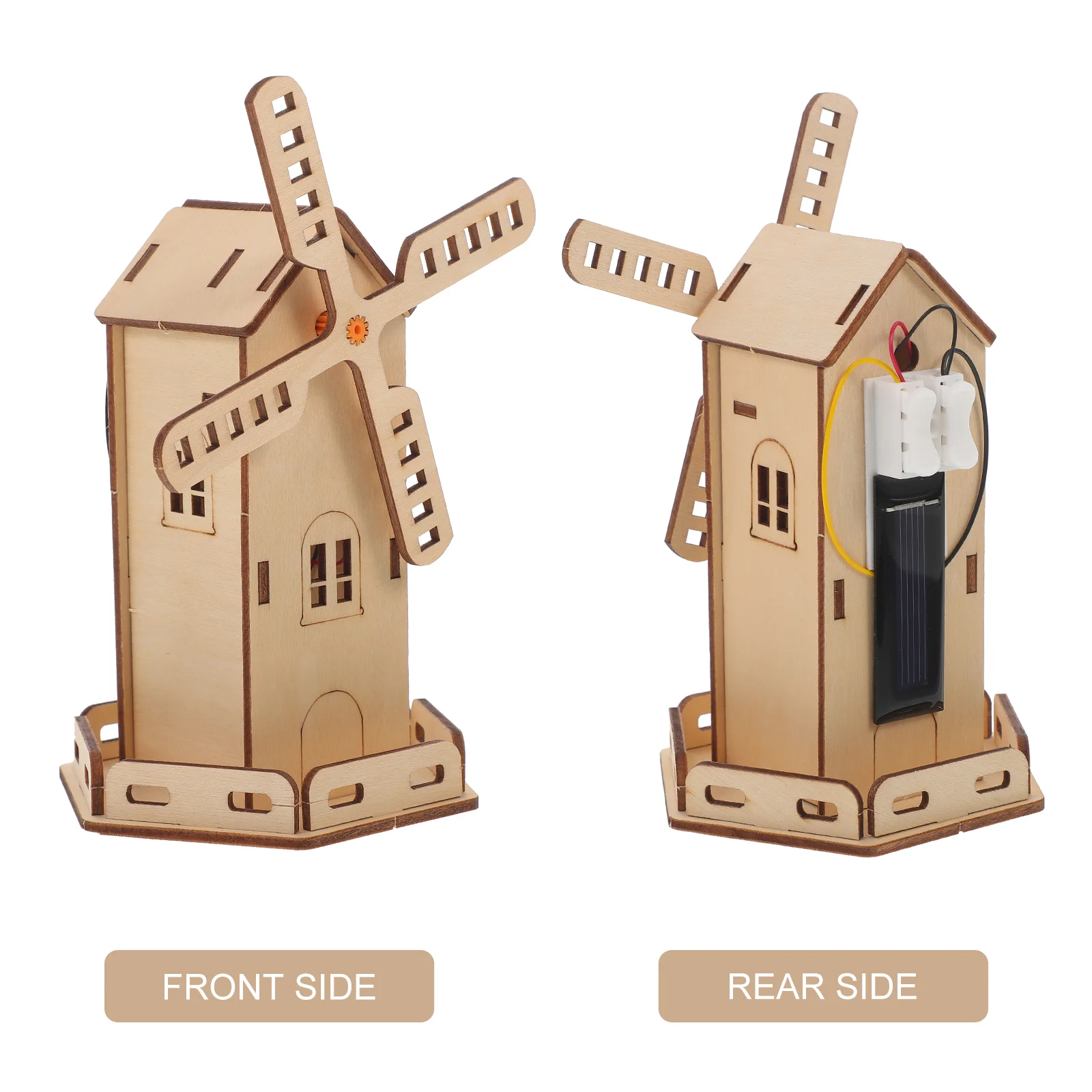 Solar Windmill Assembly Kids Kit Science DIY Toys Experiments Power Powered Assemble Kits