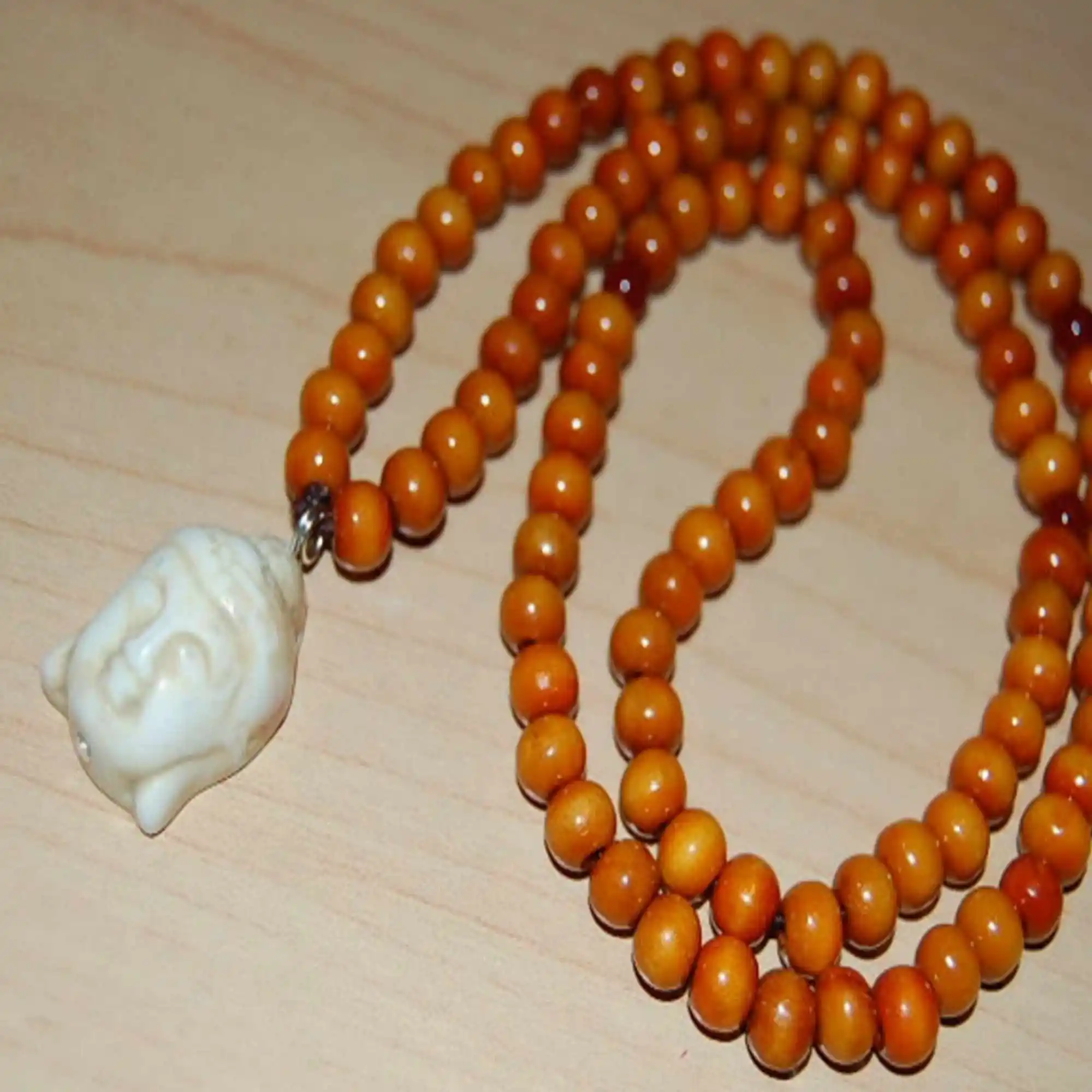 8mm Natural brown Cypress wood white Buddha Turquoise 108 bracelet Yoga Mala TeensMeditation Men Trendy Prayer