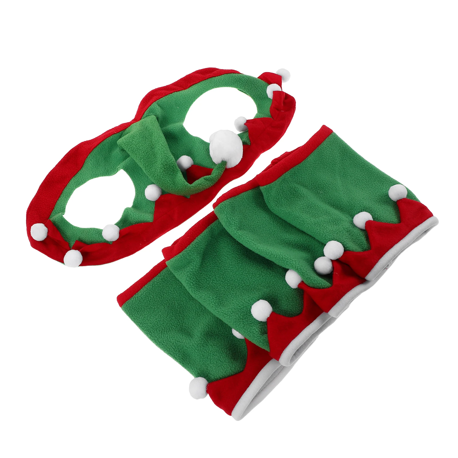 

1Set Horse Holiday Decor Set Hat Leg Wraps Christmas Parade Costume Protective Boots Horse Bonnet Holiday Party Parade Supplies