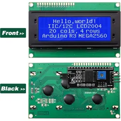 LCD2004 2004 Modulo LCD Schermo blu/verde/bianco Display LCD a caratteri 20X4 Modulo adattatore interfaccia seriale IIC I2C per Arduino