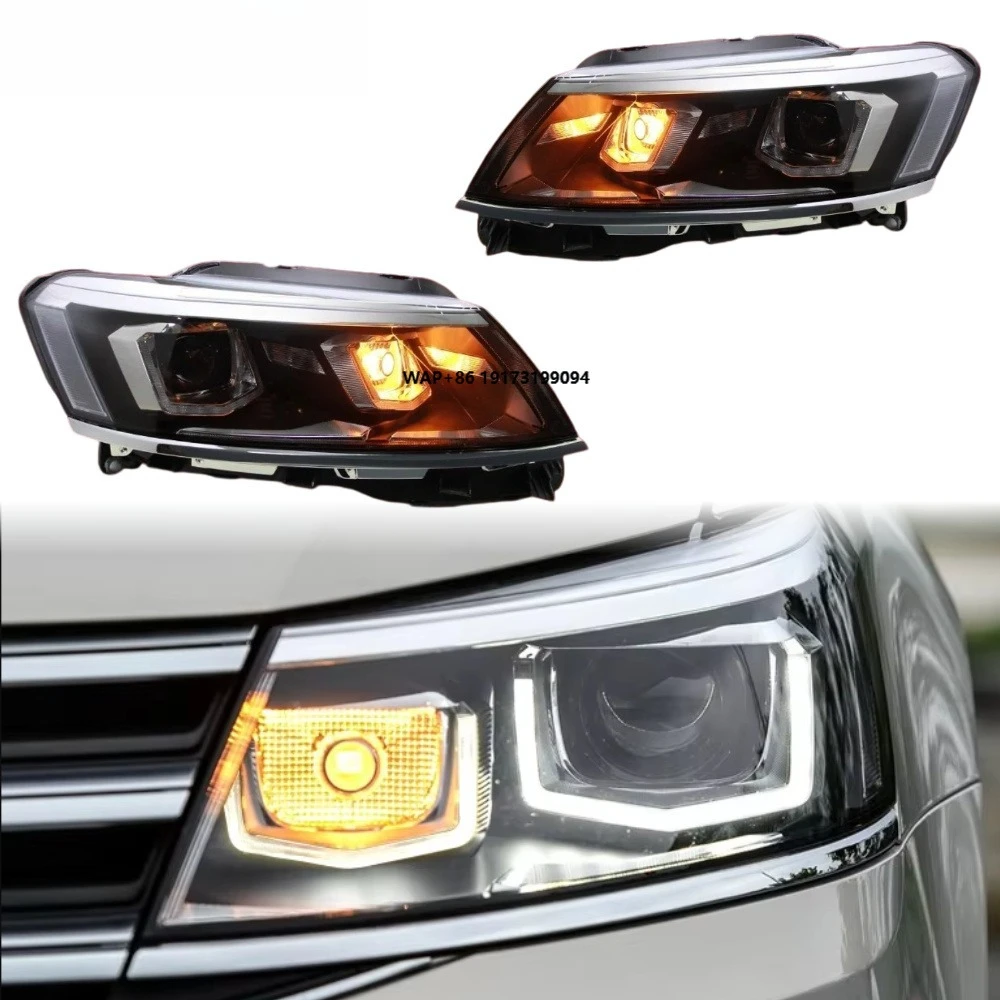 Touran Headlights 2016-2019 LED Lens Upgrade Front Lamp Car Accessories Hot Selling Plug and Play DRL