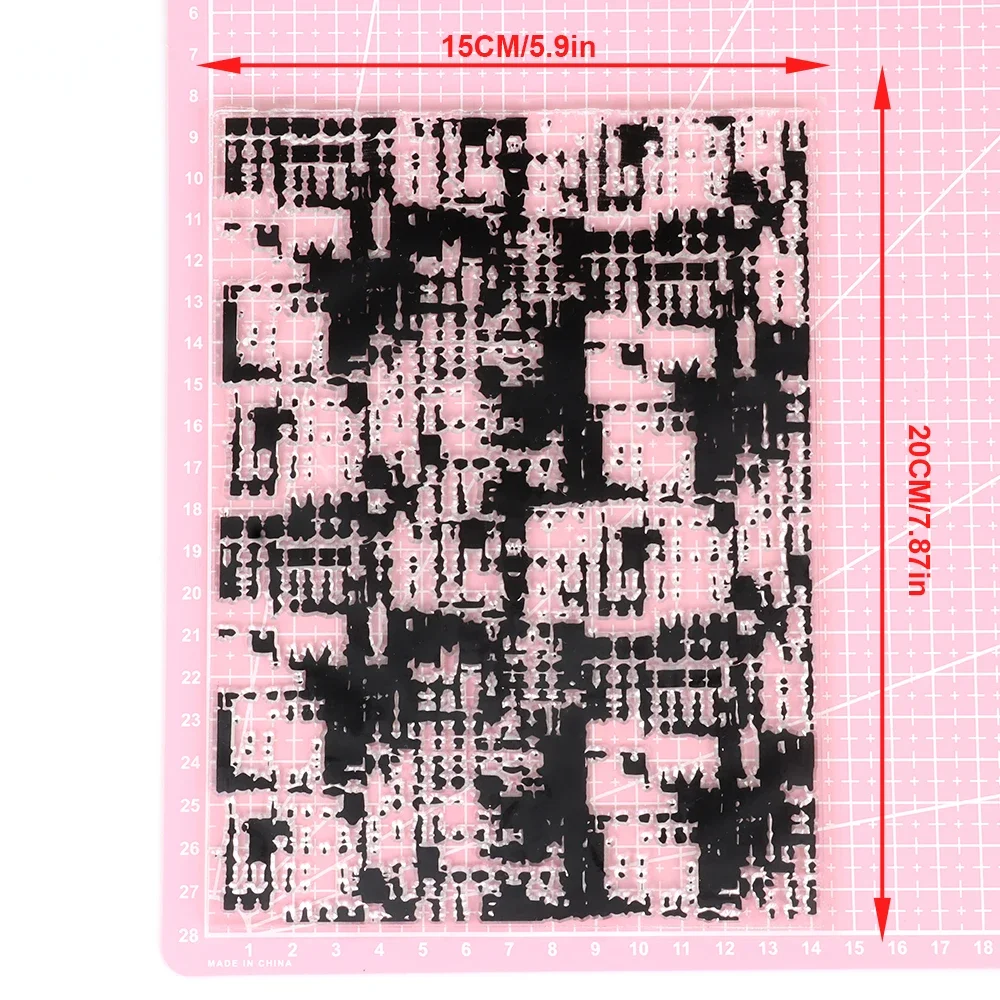 1szt Cętkowane tło Oryginalny design Przezroczysty silikonowy stempel, trwała guma do kreatywnego wystroju albumu - idealny do majsterkowania
