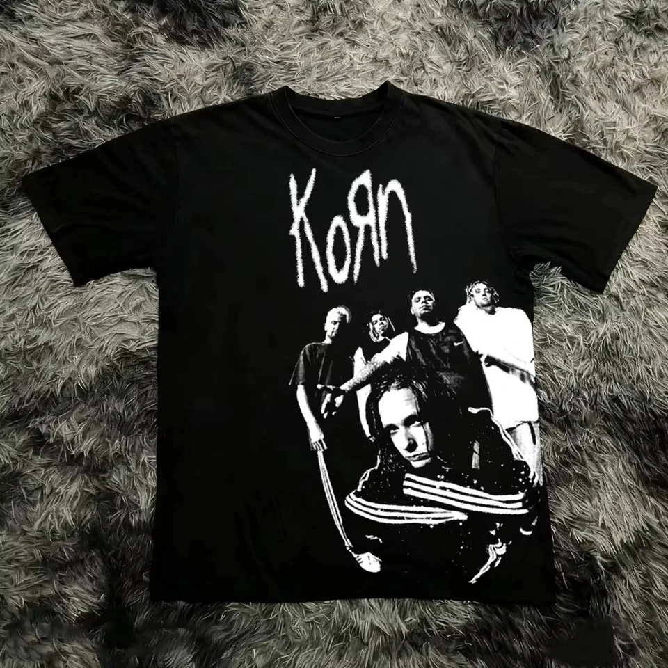 Korn Follow The Leader Camiseta Impresa Doble Cara Banda de Metal Camiseta para Hombre y Mujer Holgada 2