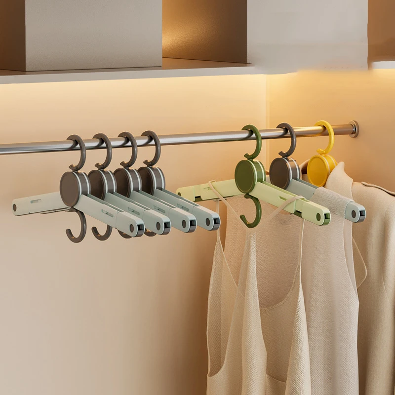 Travel Folding Clothes Hanger Portable Multi-functional Clothes Hanger With Clip Bold Clothes Drying Rack Hanging Shoe Rack