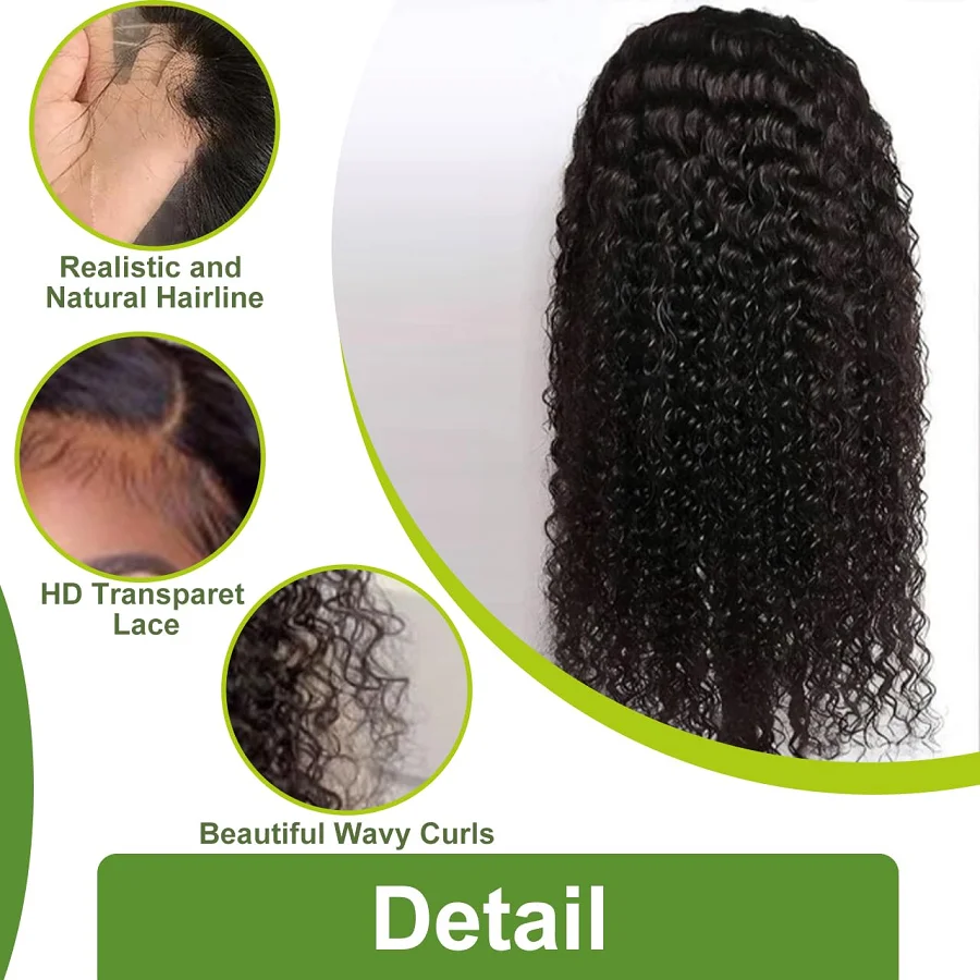 Molhado e ondulado 13x4 peruca dianteira do laço cabelo humano encaracolado peruca 100% cabelo humano virgem pré arrancado perucas para mulher com linha fina natural