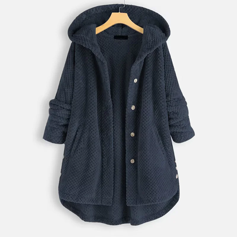 New Women\'s coats wool&blends 2022 Autumn Winter Coat Women Warm  Large Coat wool Jacket Female Plush Coat Hooded Jacket