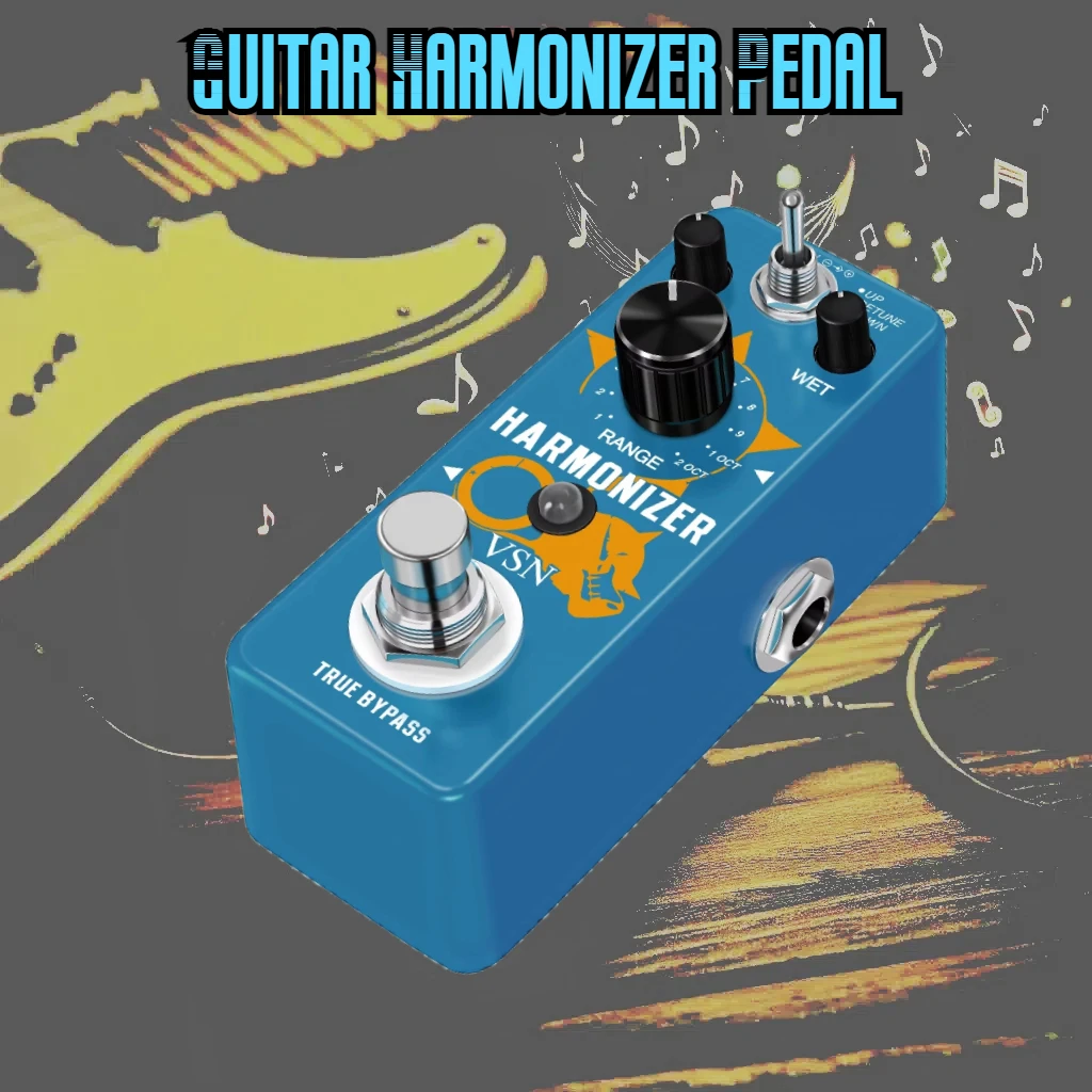 

VSN-Guitar Harmonizer Pedal, Digital Pitch Effect Pedals, Original Signal to Create Harmony, Pitch Shift Detune