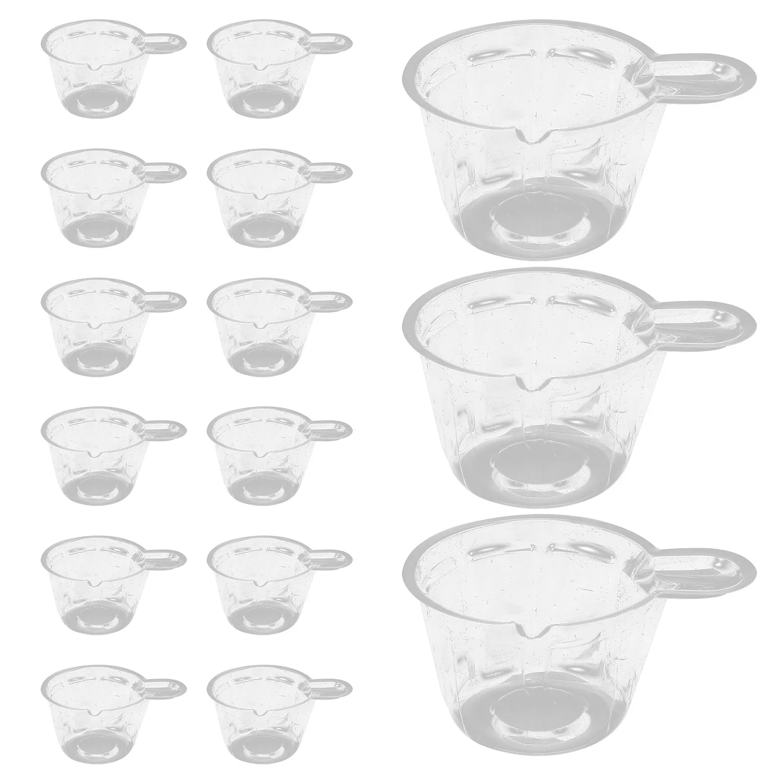 

100Pcs Disposable Plastic Pigment Mixing Stirring Cup for DIY Crystal Epoxy Resin Crafts Toning Coloring Dispensing Set