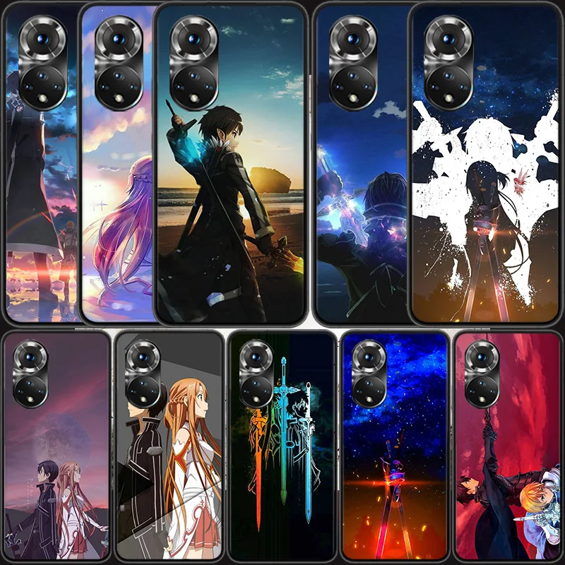 Sword Art Online SAO Anime Phone Case For Honor 50 20 Pro 1020i 10 9 Lite 9X 8A 8S 8X 7S Huawei P SmartZ 2021 Y5 Y6 Y7 Y9 Cover