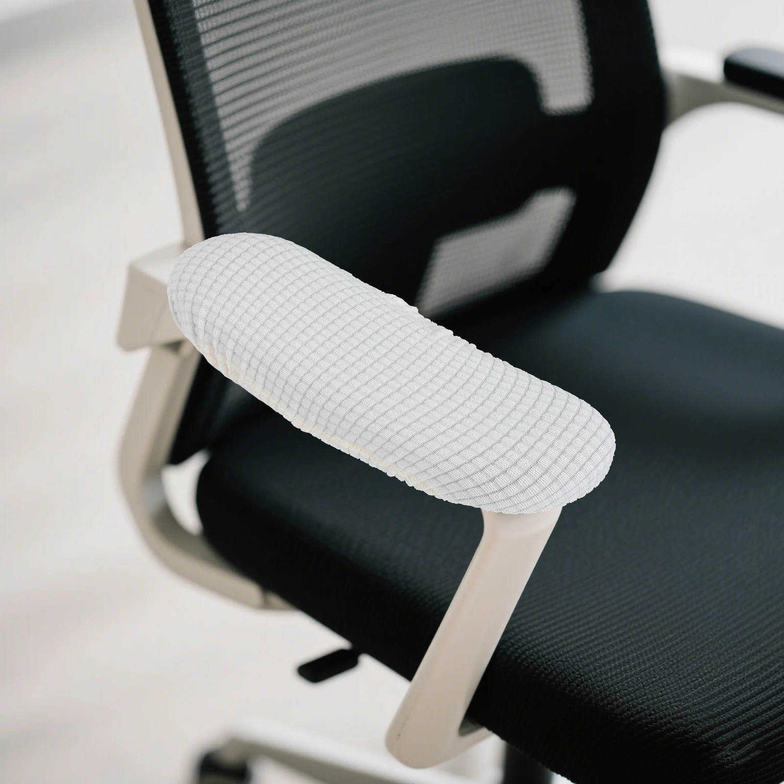 

1Pair Office Chair Armrest Protector Cover Elastic Stretchable Slip- Chair Washable Polyester Armrest Cover