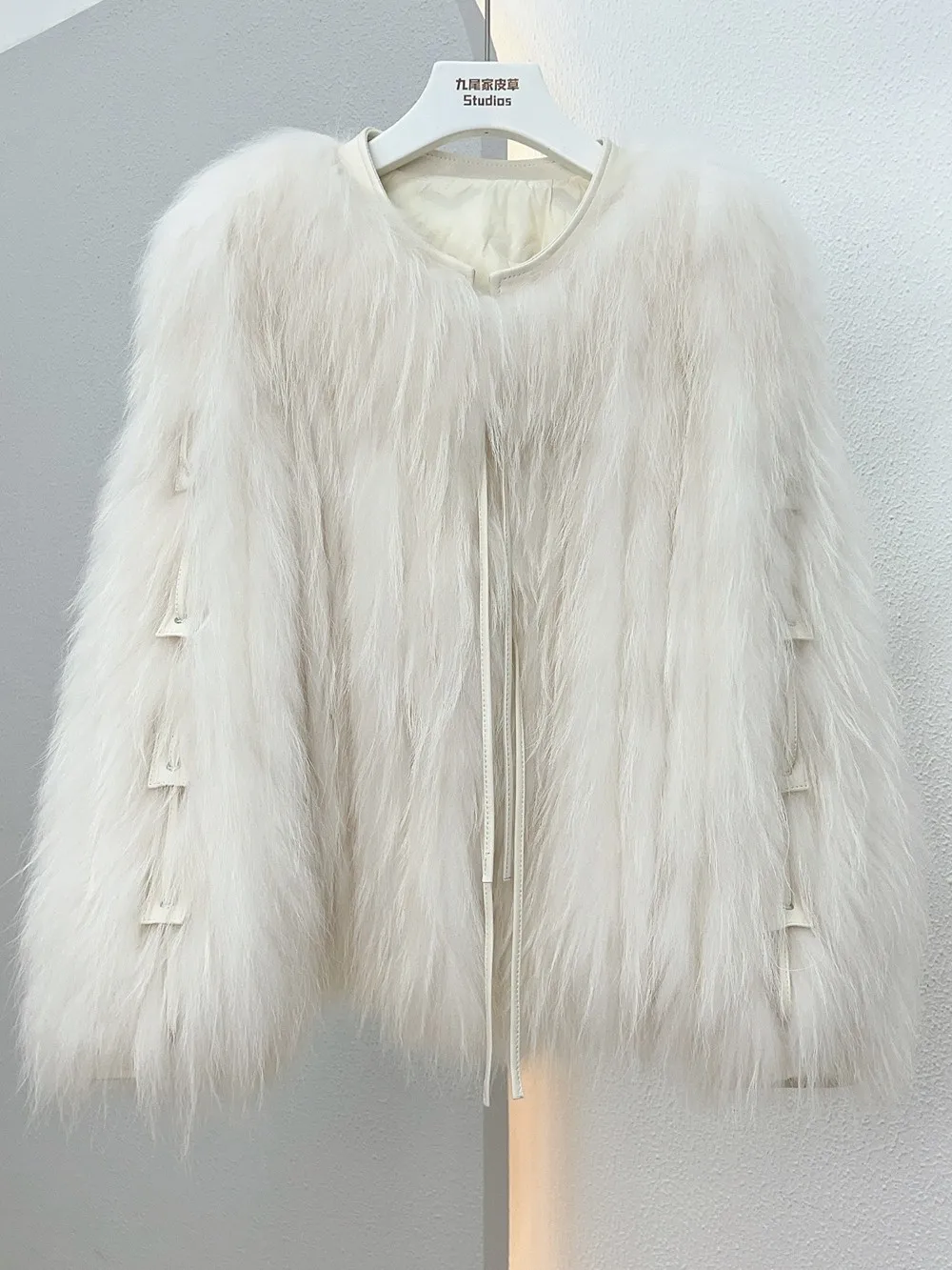 2025 winter new leather patchwork imported  fur fox fur fur coat women fur coat young style