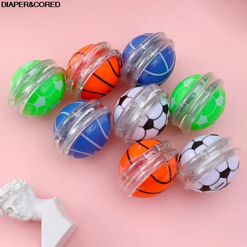 

1Pc Children Cartoon Football Basketball Patterns Yo-Yo Ball Develop Hand-eye Coordination and Intelligence Random Color