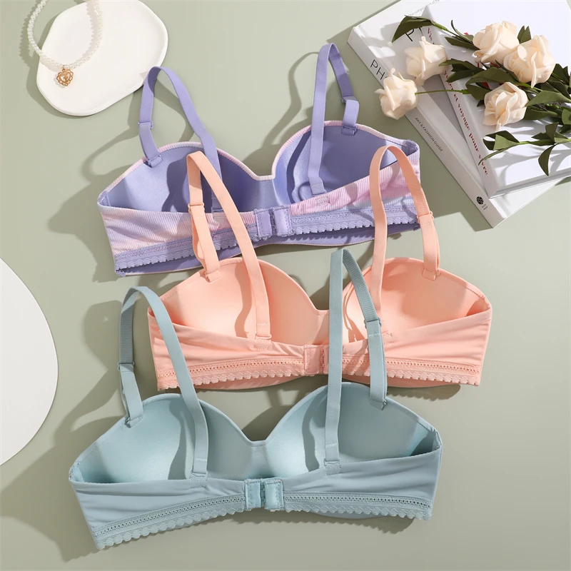 Damskie bezszwowe biustonosze Push-UP Bezprzewodowy Bralet Seksowna Oddychająca Bielizna Miękkie Wyjmowane Ramiączka Biustonosze Bez Ramiączek i Bez Pleców