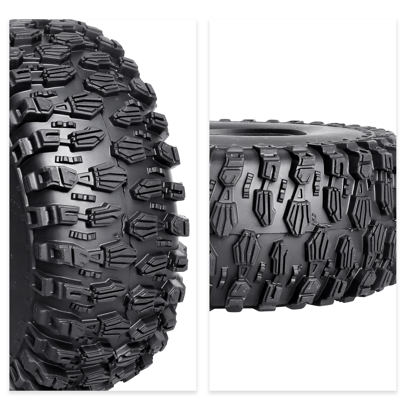 إطارات HobbyPark 4 قطع 2.2 بوصة زاحفة للتضاريس الطينية، ناعمة للغاية، ارتفاع 144 مم، لـ TRX4 Sport، Axial RBX10، Redcat Everest 10، Ry