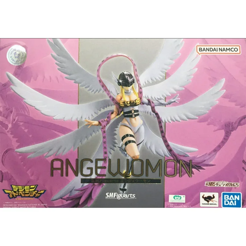 Spot Direct Delivery Bandai Original Digimon Adventure Anime Figure THE ROBOT SPIRITS SHF ANGEWOMON Action Figure Toys for Kids