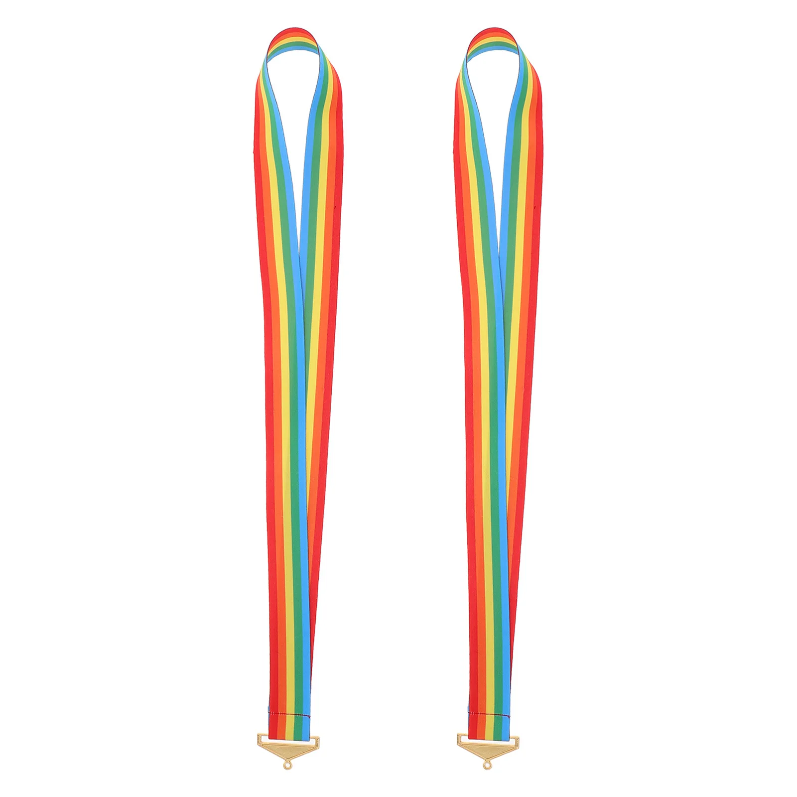 

2Pcs Medal Ribbons Metal Lanyards Elegant Award Neck Ribbons for Sports Competitions Student Graduation Prize Metals for Awards