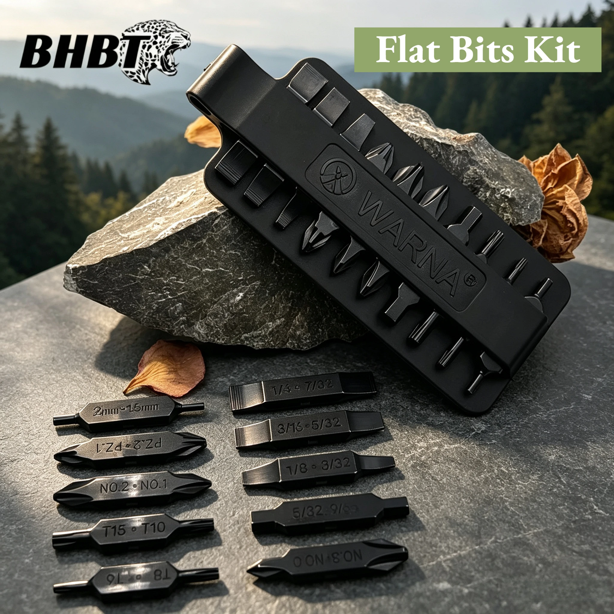BHBT 10PCS/Set Double-Headed Flat Screwdriver Bit S2 Alloy Steel Accessory Kit for NexTool Pocket Tool E1 Captain Multi Tool