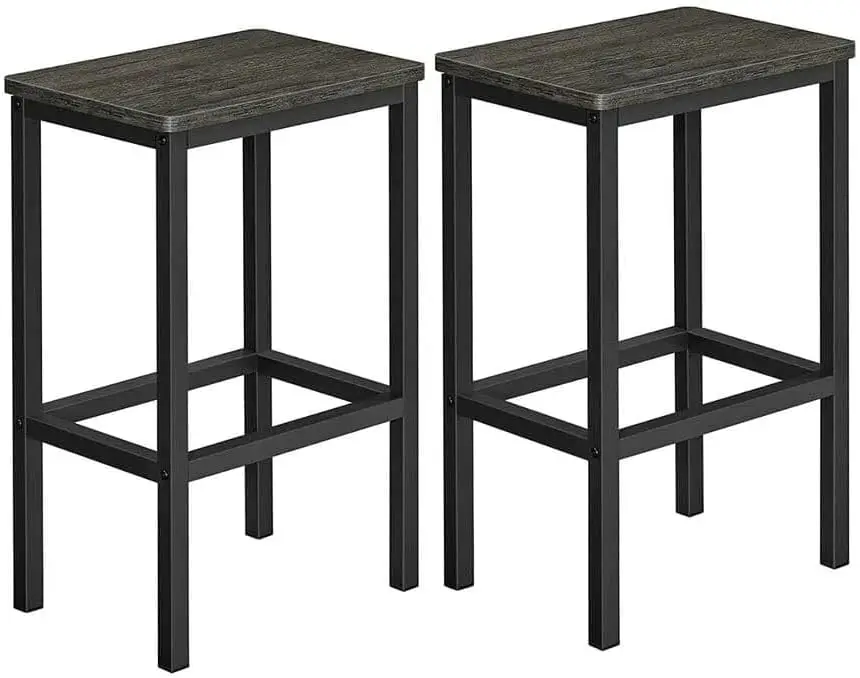 E Bar Banquetas com Footstool, Cozinha Café Bar Cadeiras, Industrial Sala, Sala de festas, 1 Conjunto de 2