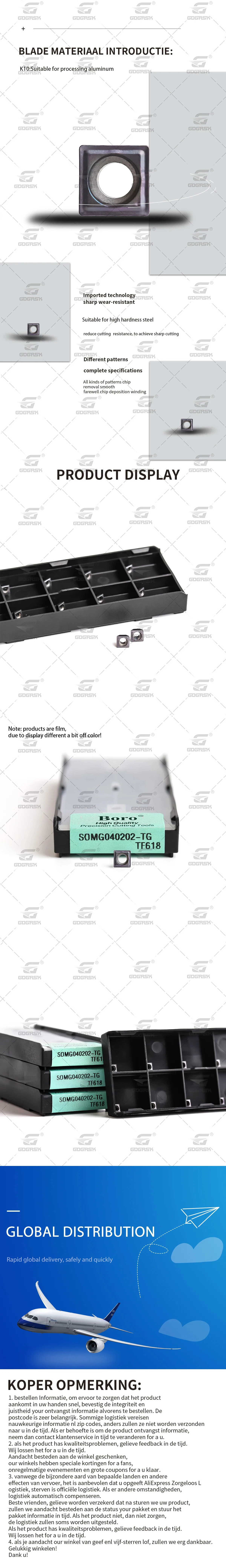 DESKAR SOMG040202-TG TF618 Drehmaschinen-Einsatzklingen aus gehärtetem Stahl, U-Bohrer, Drehwerkzeuge, Metallschneidwerkzeug, Material 40-55 Grad – Detail 1