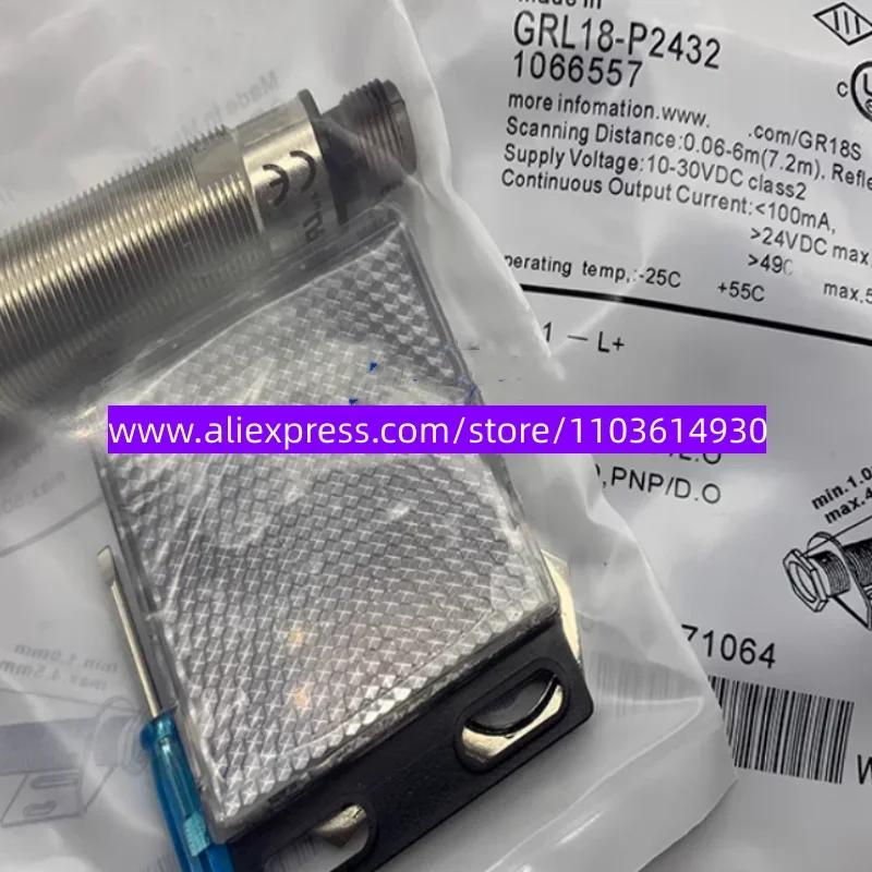 

2pcs New mirror reflected photoelectric switch GRL18-P1132 GRL18-P1137 GRL18-P1132 GRL18-N1132 GRL18-P2432 GRL18-P2431V