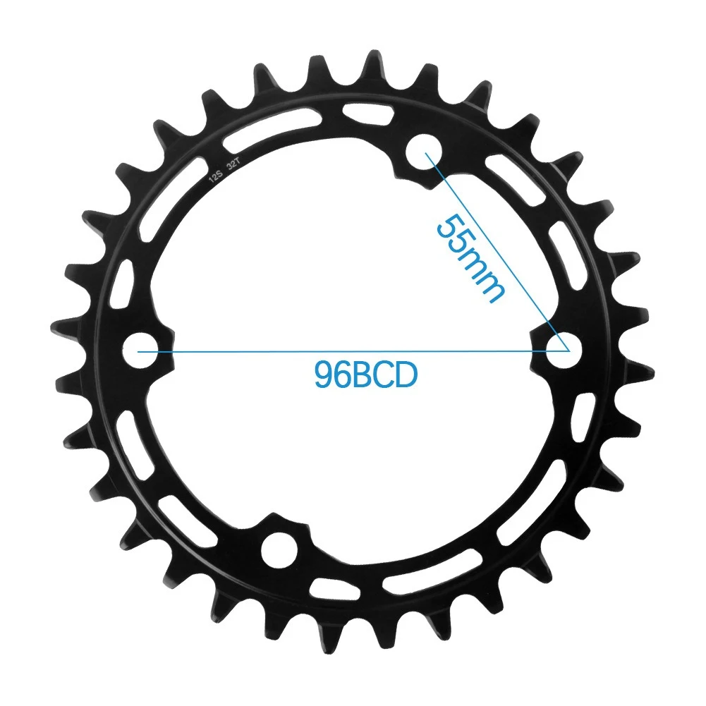 32T 34T 96BCD Chainring Wheel Designed for MT510 Crankset Single Speed Mountain Bikes Iron Body Recessed Mounting Holes
