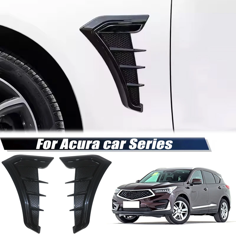 Carbon Fiber Black Car Hood Air Intake Vent Cover Stickers For Acura RDX MDX TLX Integra CDX ZDX NSX TL TSX RDX CL Legend ADX