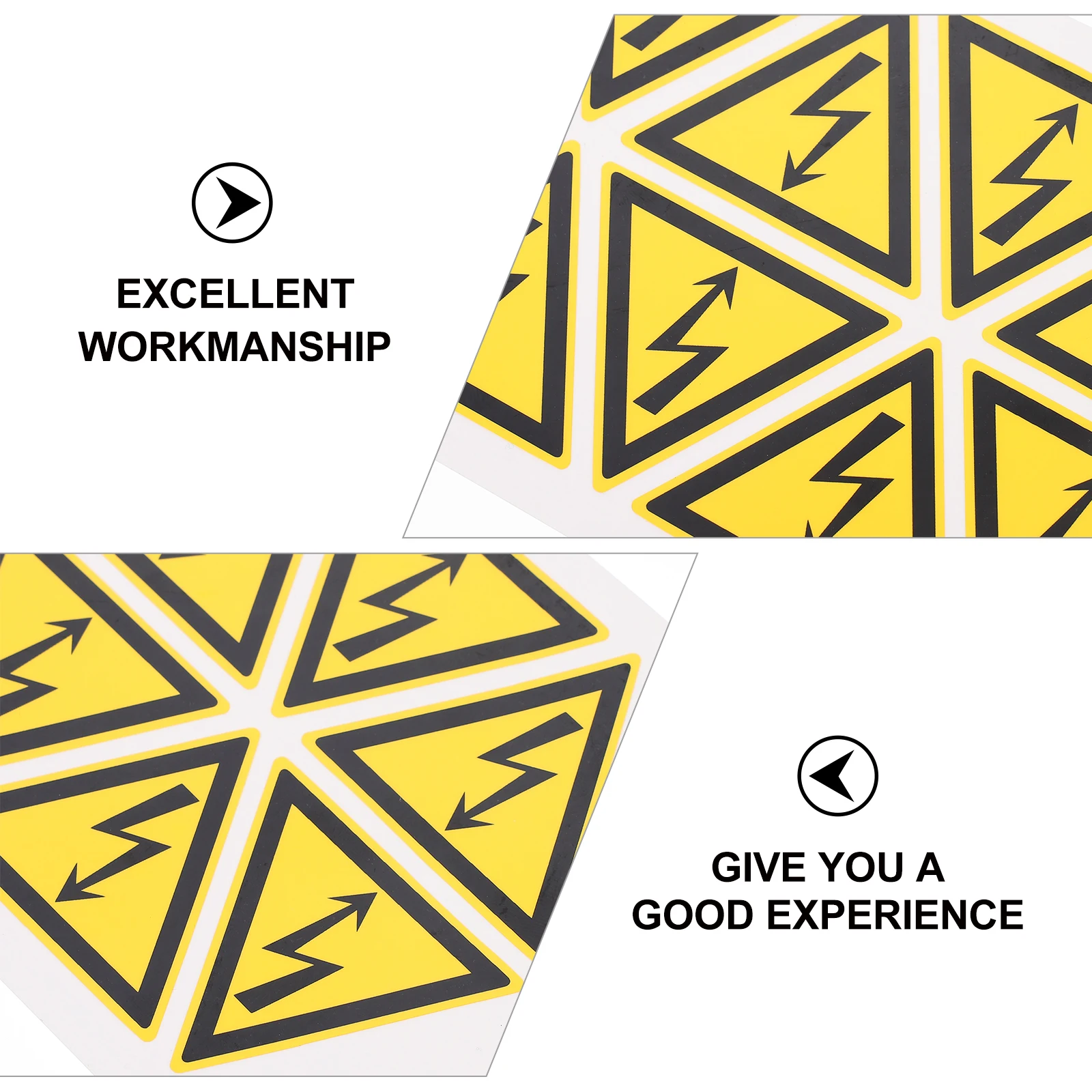 20 Pcs Electric Shock Warning Sticker Adhesive Decals Safety Operation Signs Caution Labels PP Waterproof Traffic Safety