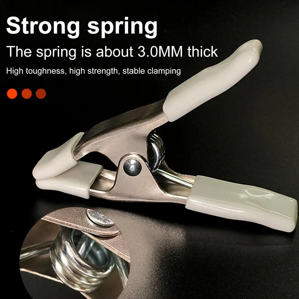 

4 inch Spring Clamps DIY Woodworking Tools Plastic High Carbon Steel Clamps Woodworking Spring A-clip Background Backdrop Clip